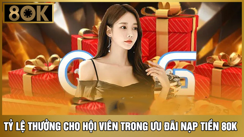 tỷ lệ thưởng trong ưu đãi nạp tiền 8OK 